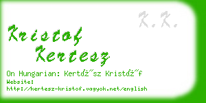 kristof kertesz business card